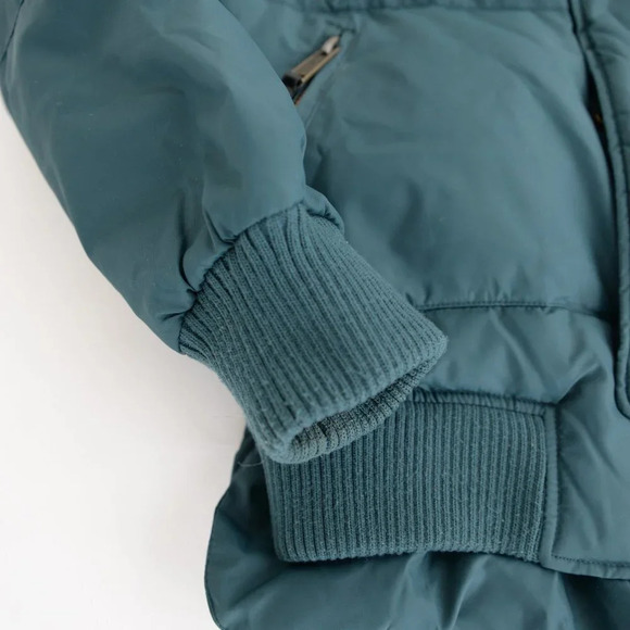 DSquared Deep Teal with Fur Trim Real Down Puffer Ski Snow Coat S - Picture 10 of 16